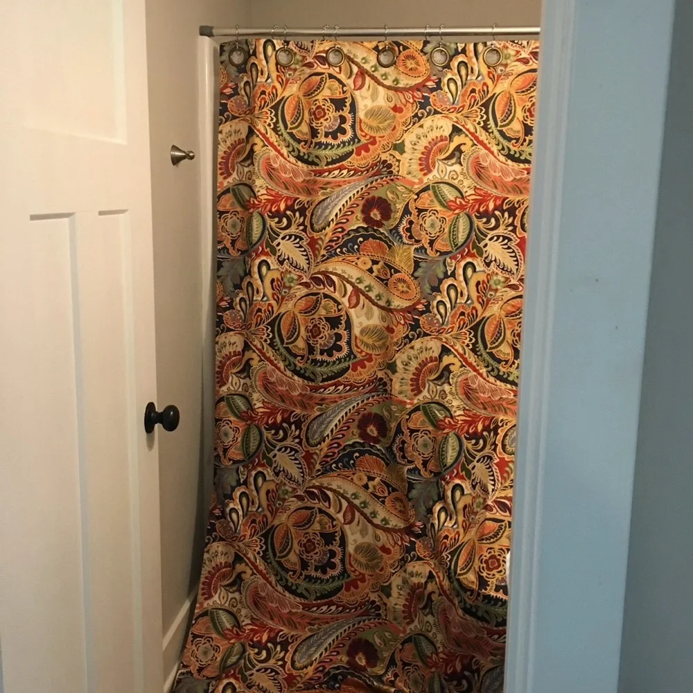 PIER 1 IMPORTS Rare HTF Vibrant Paisley Lined Curtain Panels 50x84 Pair Boho